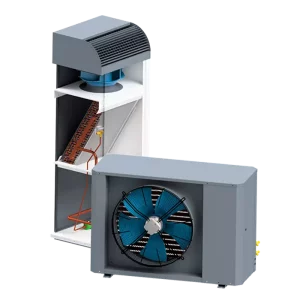 3D render of a marine air-cooled split air conditioning unit