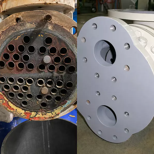 Reverse-engineered oil/water cooler manufactured for Stena Baltica
